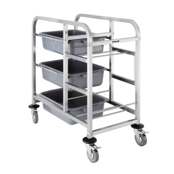 Vogue Stainless Steel Bussing Trolley - Click to Enlarge