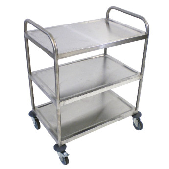 Craven Stainless Steel 3 Tier Clearing Trolley - Click to Enlarge
