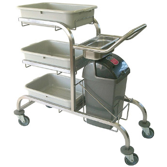 Craven 3 Tier Epoxy Coated Bussing Trolley - Click to Enlarge