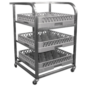 Craven Stainless Steel Glass Tray Trolley - Click to Enlarge
