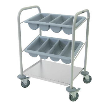 Craven Steel Cutlery Trolley - Click to Enlarge