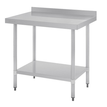 Vogue Stainless Steel Table with Upstand - Click to Enlarge