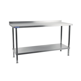 Holmes Stainless Steel Wall Table with Upstand 650(D)mm - Click to Enlarge