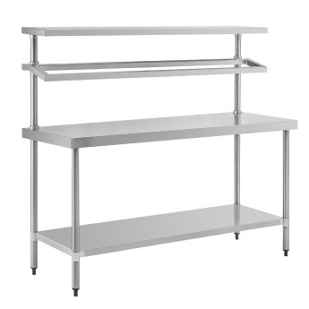 Vogue Stainless Steel Prep Station With Gantry 600(D)mm - Click to Enlarge