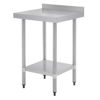 Vogue Stainless Steel Prep Table with Upstand 600mm - Click to Enlarge