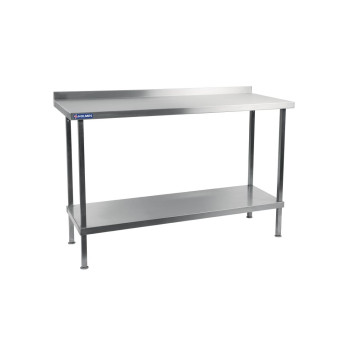 Holmes Stainless Steel Wall Table with Upstand 700(D)mm - Click to Enlarge