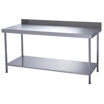 Parry Fully Welded Stainless Steel Wall Table with Undershelf - Click to Enlarge
