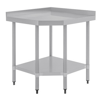 Vogue Stainless Steel Corner Table 600mm - Click to Enlarge
