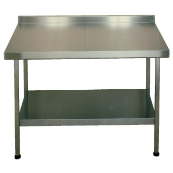KWC DVS Stainless Steel Wall Table with Upstand 600(D)mm - Click to Enlarge