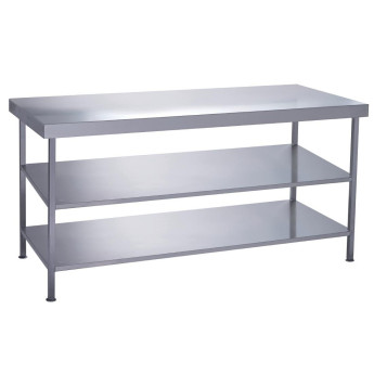 Parry Fully Welded Stainless Steel Centre Table 2 Undershelves 1200x600mm - Click to Enlarge