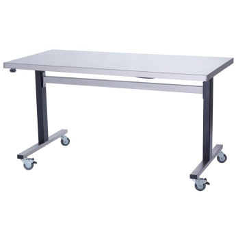 Parry Stainless Steel Adjustable Height Table 750(D)mm - Click to Enlarge