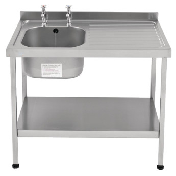 KWC DVS Single Sink Right Hand Drainer - Click to Enlarge