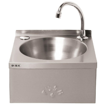 Basix Stainless Steel Knee Operated Hand Wash Basin - Click to Enlarge