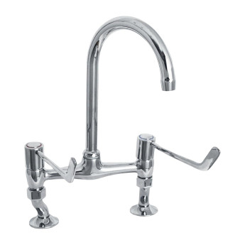 KWC DVS Lever Operated Bridge Mixer Tap - Click to Enlarge