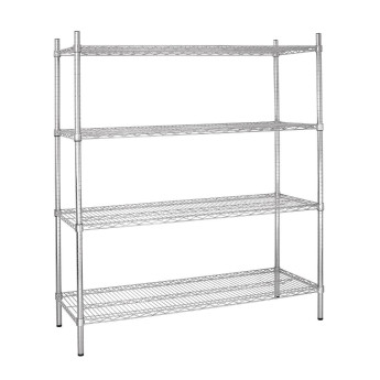 Vogue 4 Tier Wire Shelving Kit 1830x460mm - Click to Enlarge