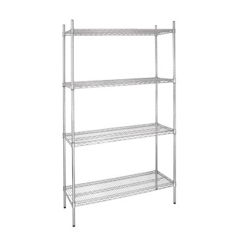 Vogue 4 Tier Wire Shelving Kit 915x460mm - Click to Enlarge