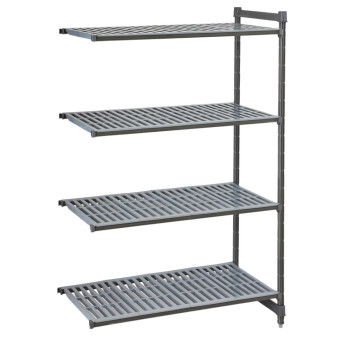Cambro Camshelving Basics Plus Add-On Unit 4 Tier With Vented Shelves 1830(H) x 610(D)mm - Click to Enlarge