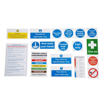Vogue Bumper Hygiene Catering Sign Pack - Click to Enlarge