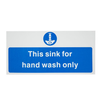 Vogue Hand Wash Only Sign - Click to Enlarge