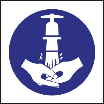 Vogue Wash Hands Symbol Sign - Click to Enlarge