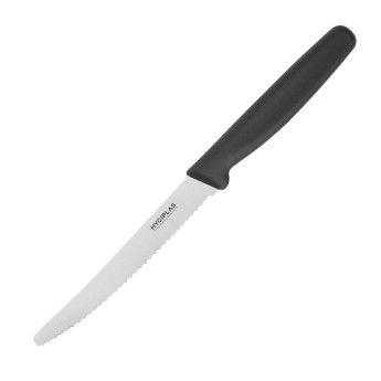 Hygiplas Serrated Tomato Knife Black 10cm - Click to Enlarge