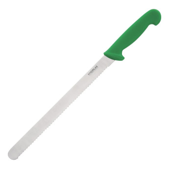 Hygiplas Serrated Slicer Green 30.5cm - Click to Enlarge
