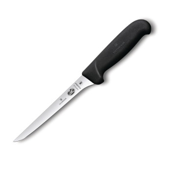 Victorinox Fibrox Boning Knife Curved Edge Narrow Flexible Blade 15cm - Click to Enlarge