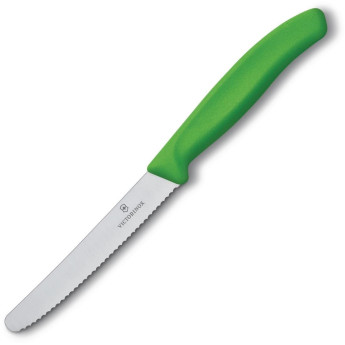 Victorinox Tomato Knife Serrated Green 11cm - Click to Enlarge