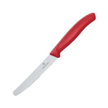 Victorinox Tomato/Utility Knife Serrated Edge 11cm Red - Click to Enlarge