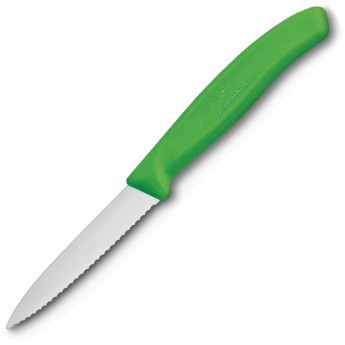 Victorinox Serrated Paring Knife Green 8cm - Click to Enlarge