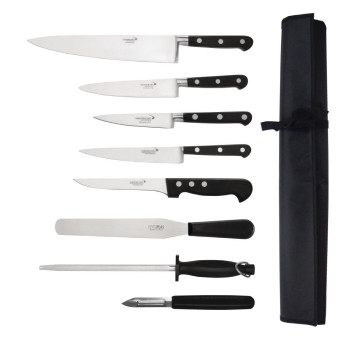 Deglon Sabatier 8 Piece Chef Knife Set - Click to Enlarge