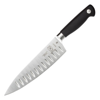 Mercer Culinary Genesis Precision Forged Chefs Knife Granton Edge Short Bolster 20.3cm - Click to Enlarge