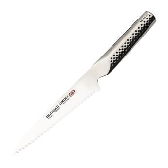 Global Knives Ukon Range Utility Knife Scalloped 15cm - Click to Enlarge