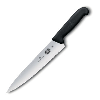 Victorinox Fibrox Serrated Carving Knife 25.5cm - Click to Enlarge