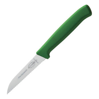 Dick Pro Dynamic HACCP Serrated Utility Knife Green 7.5cm - Click to Enlarge