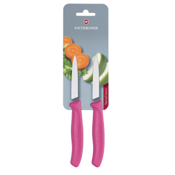 Victorinox Pointed Tip Paring Knife 8cm Pink (Pack of 2) - Click to Enlarge