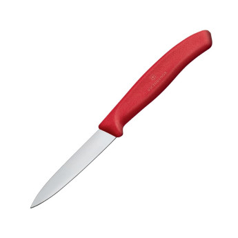 Victorinox Paring Knife Pointed Tip 8cm Red - Click to Enlarge