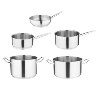 Special Offer - Vogue Casserole, Stew and Sauté Pan Set (Pack of 5) - Click to Enlarge