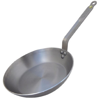 De Buyer Mineral B Black Iron Induction Frying Pan 260mm - Click to Enlarge