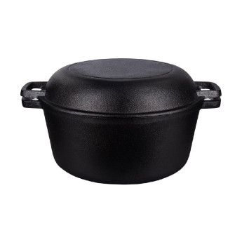 Tramontina Pre-Seasoned 2-in-1 Double Dutch Oven 260mm 4.75Ltr - Click to Enlarge
