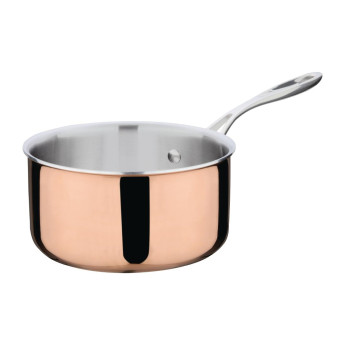 Vogue Induction Tri Wall Copper Saucepan 180mm - Click to Enlarge