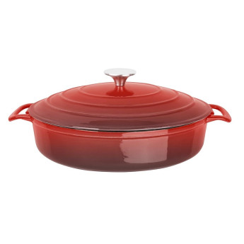 Vogue Red Round Sauté Pan 3.5Ltr - Click to Enlarge
