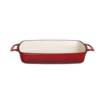 Vogue Red Cast Iron Casserole Dish 1.8Ltr - Click to Enlarge