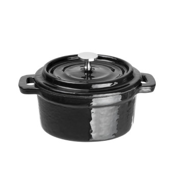 Vogue Cast Iron Round Mini Pot Black - Click to Enlarge