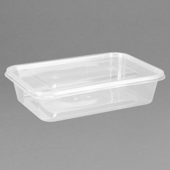 Fiesta Recyclable Plastic Microwavable Containers with Lid Small 500ml (Pack of 250) - Click to Enlarge