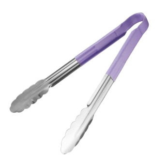 Hygiplas Colour Coded Serving Tong Purple 300mm - Click to Enlarge