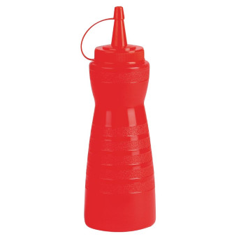 Vogue Red Lidded Sauce Bottle - Click to Enlarge