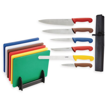Special Offer Hygiplas Chopping Boards and Knife Set - Click to Enlarge