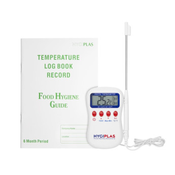 Special Offer Hygiplas Multistem Thermometer and Temperature Log Book - Click to Enlarge