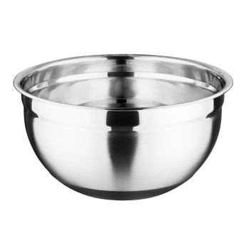 Vogue Stainless Steel Mixing Bowl with Silicone Base 8Ltr - Click to Enlarge